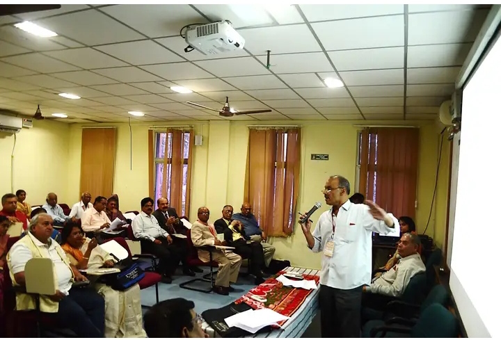 Author JP giving his presentation at National Seminar on River Saraswati at Hyderabad on 27.01.2018
